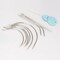 Needle and Thread for Hair Extensions 3 Rolls Hair Weave Sewing Threads with 10 Pcs C J I Shape Curved Upholstery Needles for Hand Sewing, Hair Extensions, Making Wigs DIY